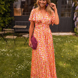Sandra | Elegante vestido maxi con escote en V