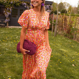 Sandra | Elegante vestido maxi con escote en V