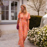 Sandra | Elegante vestido maxi con escote en V