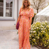 Sandra | Elegante vestido maxi con escote en V