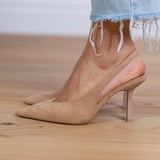 Marlena™ | Zapatos nude con tacón y tiras