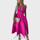 Cielo Divino – Vestido Midi con Cortes Frontales