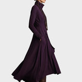 Teresa - Vestido maxi de punto asimétrico con cuello alto