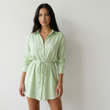 Gabriela Vestido Camisero Satinado