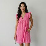 Elena Vestido Mini Bordado Inglés