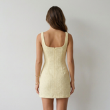 Daniela Vestido Ajustado Amarillo