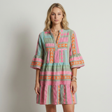 Lucía Vestido Mini Estampado Boho